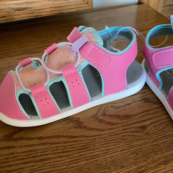 New See Kai Run girls Velcro pink sandals 12 - Picture 3 of 6